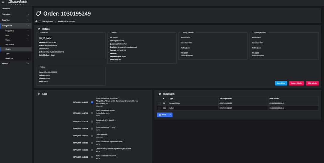 Order Management