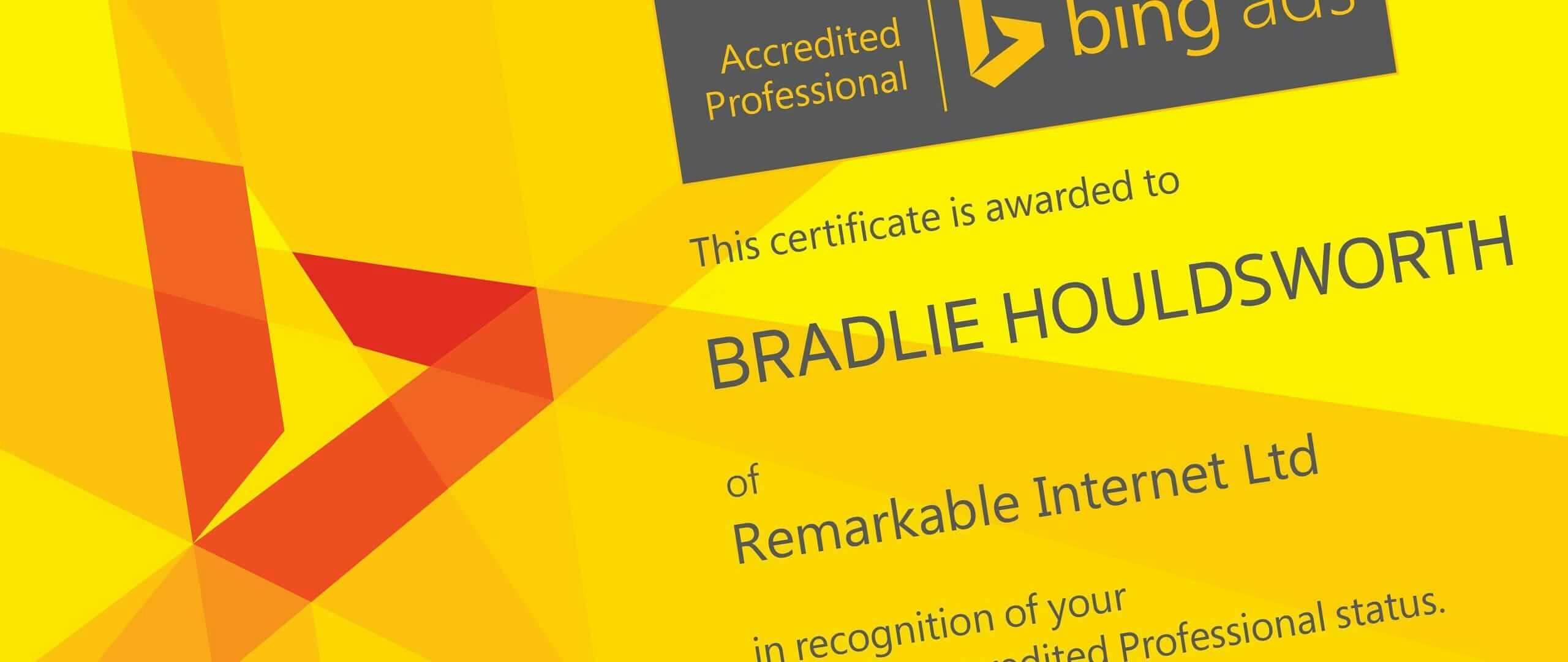 Remarkable Commerce become Bing Ads Accredited