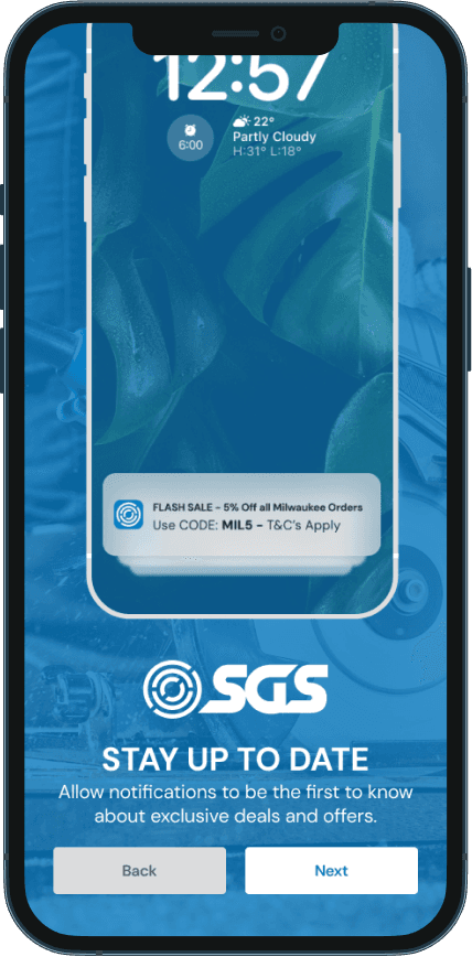 SGS Engineering PWA screen
